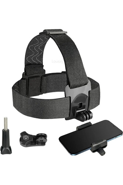 Choice حامل هاتف محمول أسود اللون، حزام صدر، حزام رأس، طقم تثبيت، مناسب لتصوي...