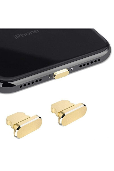 Choice سدادات معدنية ذهبية مضادة للغبار (قطعتان) لأجهزة iPhone 14 و13 و12 و11...