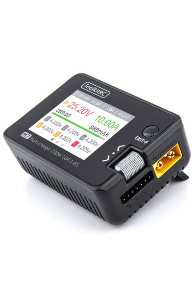 Choice شاحن M7 ToolkitRC M7 بقدرة 200 واط و10 أمبير تيار مستمر، شاحن/مفرغ متو...