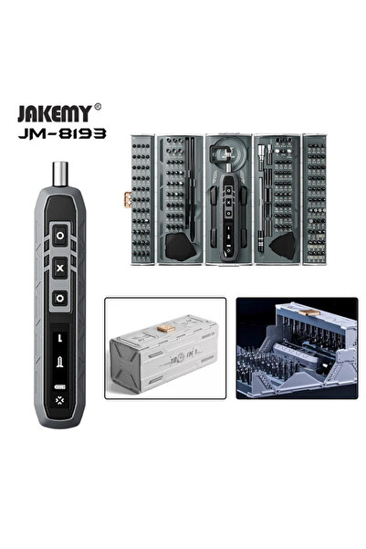 Choice 180 in 1 Electric 180 in 1 Electric Screwdriver Set JAKEMY JM-8193 Mini Tool box LED Magnetic Torx H