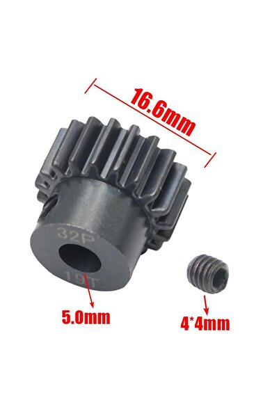 Choice8 ترس محرك معدني أسود من الفولاذ، 32 سنًا، 19 سنًا، AJRC، M0.8، 5 مم، 1...