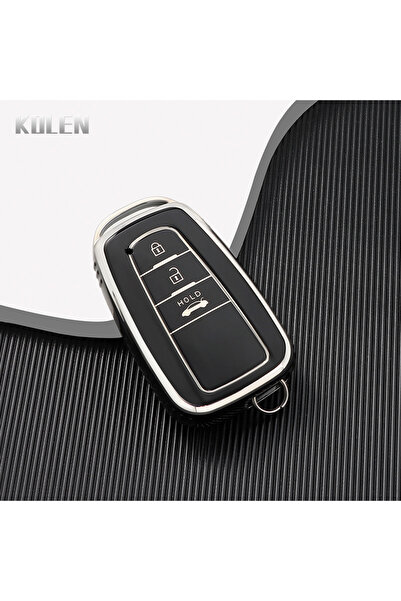 Choice 3 Button Black TPU Car Remote Key Case Cover Shell Fob For Toyota CHR ...