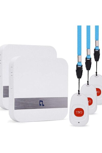 Choice3 جهاز استدعاء لاسلكي لكبار السن مزود بـ 3 أجهزة استقبال SOS، وجرس اتصا...