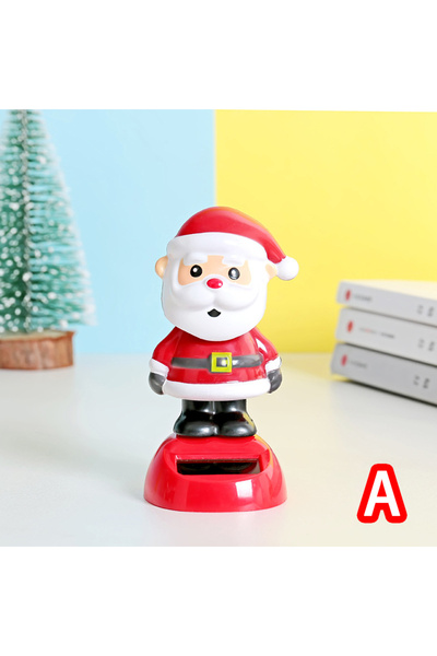 Choice زينة سيارة عيد الميلاد الجديدة، زينة تعمل بالطاقة الشمسية، دمية هزازة ...