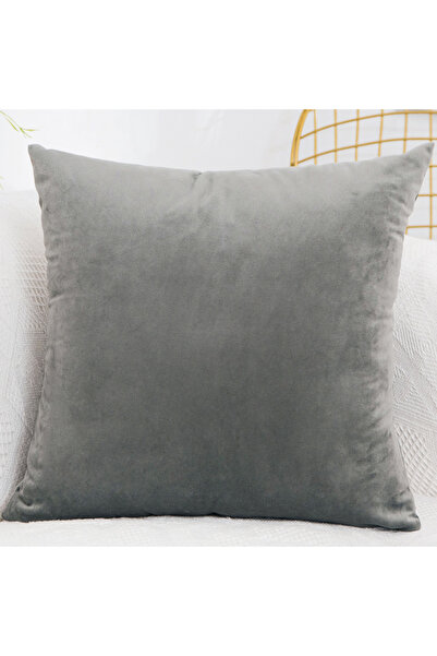 Choice 60x60cm gray Velvet Throw Pillow Cover Decorative Square Cushion Case for Sofa Bedroom 40x40/45x45/5