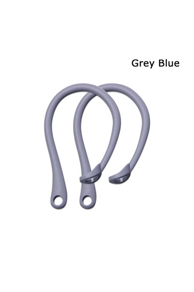 Choice رمادي أزرق-04 زوج واحد من خطافات الأذن المصنوعة من السيليكون والمضادة للضياع لسماعات AirPods 1 و2 و3 Pro الرياضية المضادة للسقوط