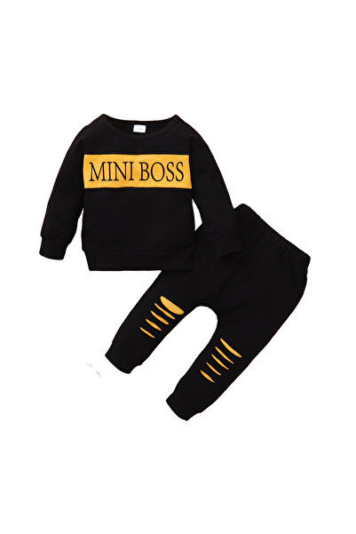 Choice 3-6M 22009090 Newborn 0-2Y Baby Boy Suit 2PCSClothes Print Long Sleeve T-shirt Top + Long Pant Set S