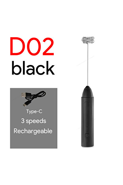 Choice1 D02-B Handheld Egg Beater 3 Speeds Electric Milk Frother USB Recharge...