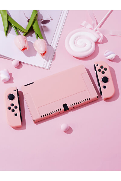 Choice غطاء حماية وردي اللون لجهاز نينتندو سويتش OLED، متوافق مع جهاز نينتندو سويتش ns/Nintendo Switch OLED