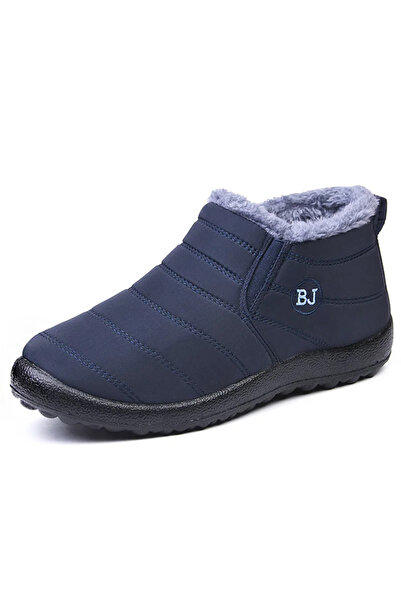 Choice 42 Blue Waterproof Winter Boots for Women 2023 New Plush Snow Boots Women Ankle Boots Warm Black Cou