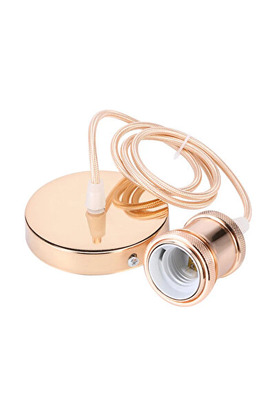 Choice حامل مصباح معلق من سلك E27 باللون الذهبي اللامع بدون لمبة، حامل مصباح ...