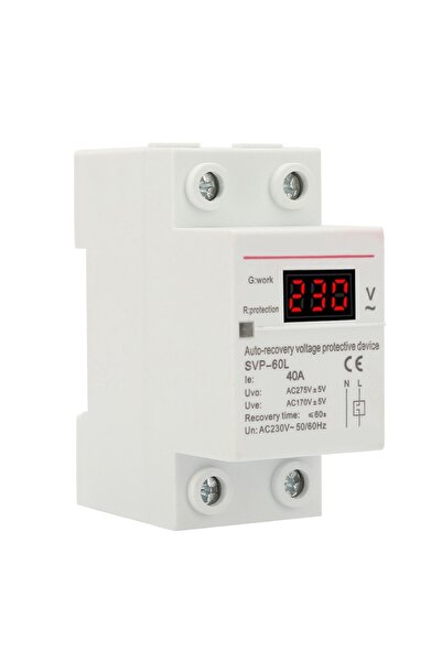 Choice 40A 40A 230V Automatic Recovery Overvoltage Undervoltage Protection De...