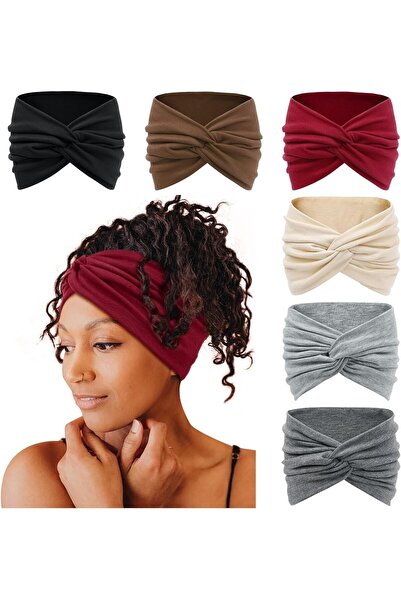 Bukela Wide Headbands for Women - 6 Pieces