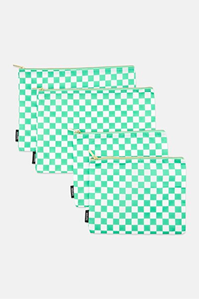 Kensie مجموعة حقائب تجميل للسفر مكونة من 4 قطع، متعددة الألوان