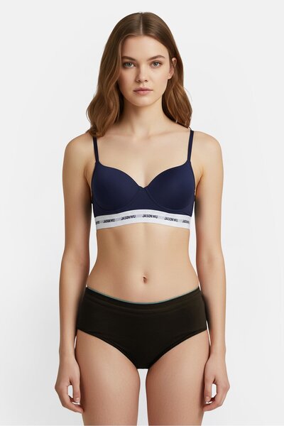 JASON WU Women Brand Logo Padded Bra, Navy