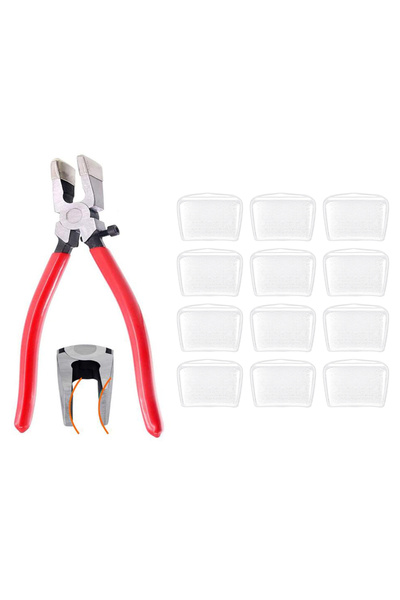 Choice clear 12Pcs Tips Replacement Jaws Protective for Glass Cutter Tool Key Fob Plier Glass Running P...