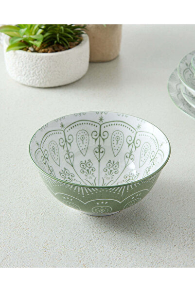 REDTAG Green Floral Pad Print Bowl