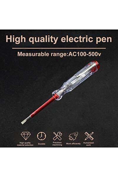 Choice 100-500V Test Pen Portable Flat Screwdriver Electric Tool Hand Tool LE...