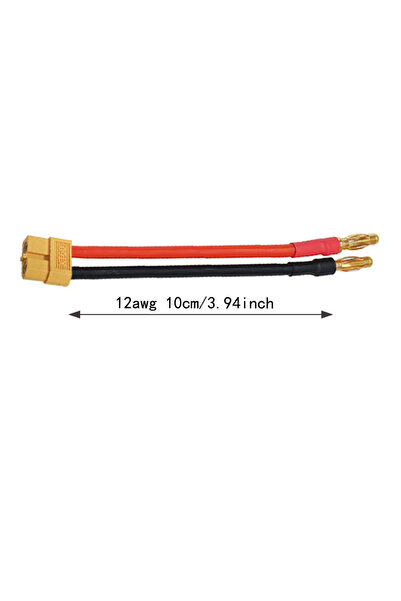 Choice 1XT604.0 12awg 10cm 1/2Pcs XT60 Female Plug Adapter to 4.0mm Gold Plat...