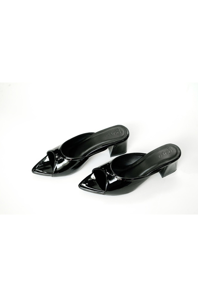 GAYA Sora Heels Black Cushioned Block Heels for All-Day Office Comfort