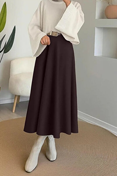 Tesettür Diyarı Fusta din țesătură Scuba - Maro amar