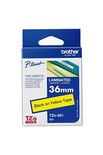 Brother TZe-661 Labelling Tape Cassette – 36mm Black on Yellow