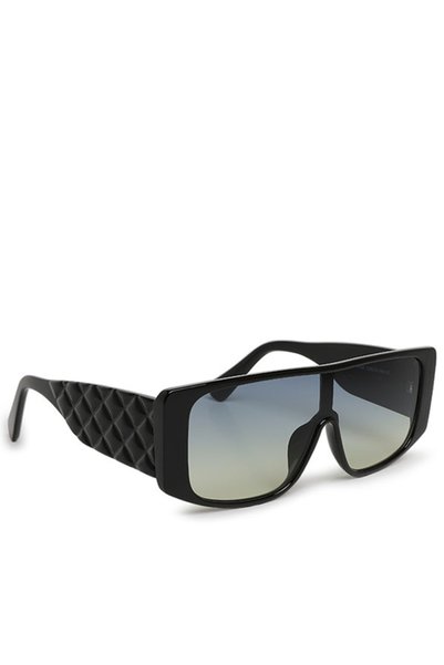 london Rag Women Cushion Textured Oversized Sunglasses in Black
