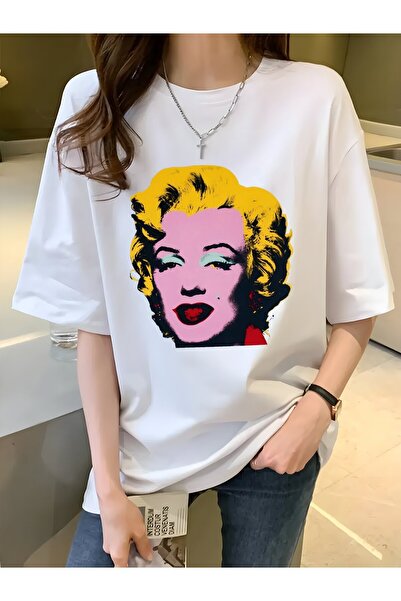 DingDing Fashion تيشيرت مارلين وايت الرياضي واللياقة البدنية