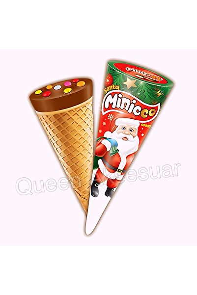 QUEEN AKSESUAR 1adet İthal lüks fındık krema dolgulu çikolatalı mini dondurma...