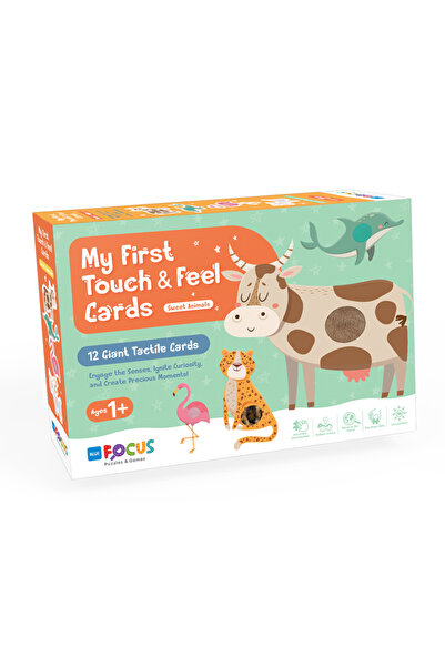 Blue Focus Games DOKUN & HİSSET KARTLAR - 12 HAYVAN ŞEKİLLİ KART - SEVİMLİ HA...