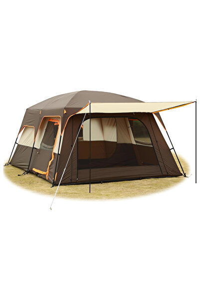 TOBY خيمة تخييم خارجية جديدة ذات طبقتين تتسع من 8 إلى 12 شخصًا، تحتوي على غرفة نوم وغرفة معيشة وخزانة عائلية