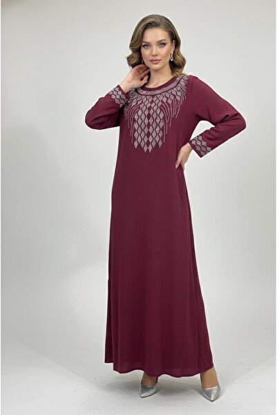 DAKEN جلابيه ناعمه بتطريزه علئ الصدر ولاكمام