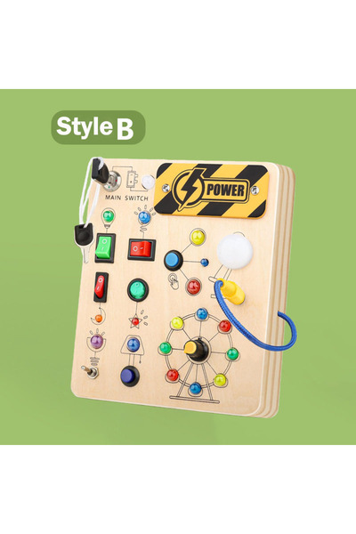 choice2 لوحة مونتيسوري المشغولة من الطراز B مع مفتاح تحكم ألعاب خشبية للأطفال...