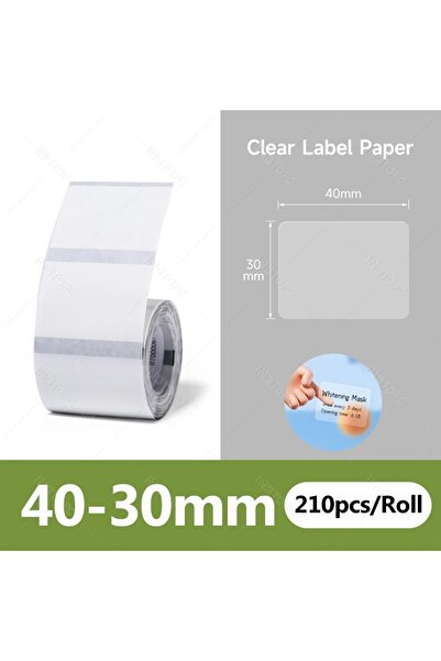 Choice7 Transparent 40x30mm Original Niimbot B21/B1/B3S/B31 White Transparent...