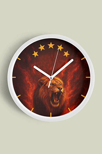 JHAAR Ceas de perete modern cu design ventilator - 30 cm - Carcasă albă cu st...