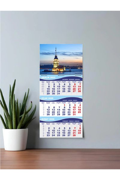 Misvak Neşriyat Mevlana 1 Spiralli Gemici Takvimi 2026 Kız Temalı (Orta Boy)