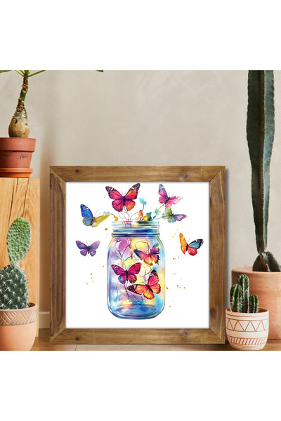 Tuba Decor Tablou pătrat cu rama din lemn