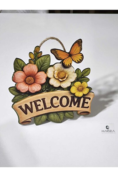 GÜLNAR BİJUTERİ Printed Wooden Door Ornament