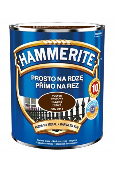 Other Hammerite Farba na rdzę 0,7l brązowa antykorozyjna do metalu wysoki połysk