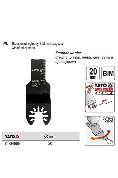 yato LÂMĂ DE FERĂSTRĂU CU INTRODUCERE PENTRU SCULE MULTIFUNCȚIONALE BIMETALE