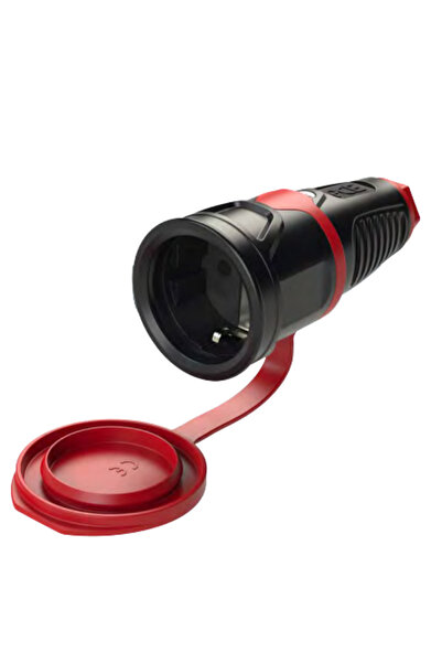 shumee Priză portabilă din cauciuc cu ștecher 16A 2P+Z Schuko 230V IP54 negru...