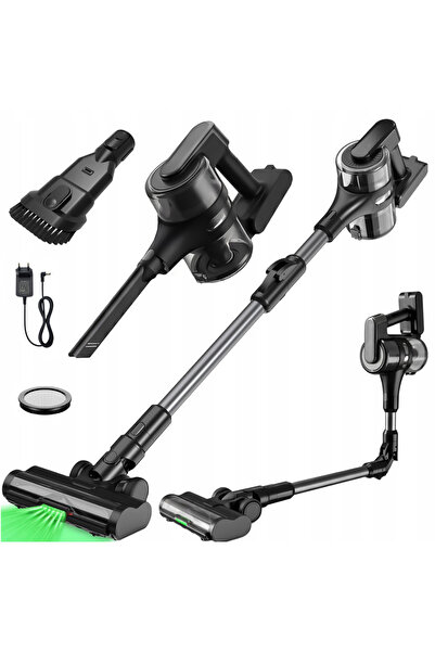 zola Upright vacuum cleaner HEPA filter, 400 W, 3 speeds, 10-35 kPa, 1 l dust container, LED light, black