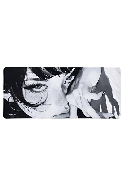 BANSHEE 40x90 XXL Profesyonel Oyuncu Gamer Mousepad Bez Çantalı - 3mm Kaydırmaz Dikişli Dark Serisi