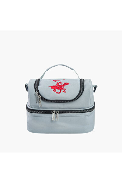 Beverly Hills Polo Club Logo Embroidered Lunch Bag with Detachable Strap