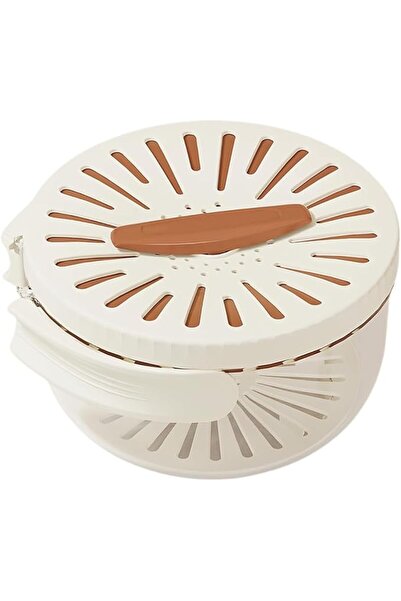 Arabest Kitchen Colander and Strainer Bowl Set,Double Foldable Drainer Basket with Lid and Handle