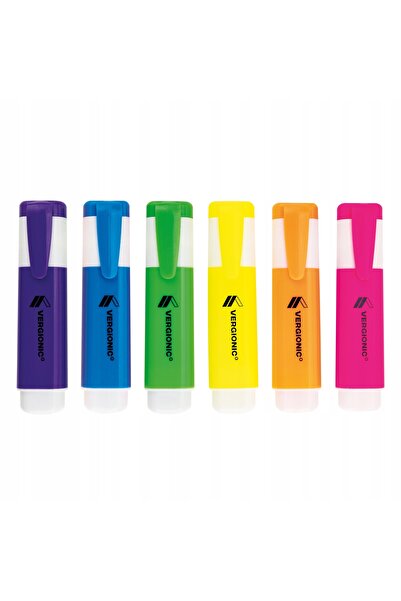 Other Zestaw zakreślaczy biurowych szkolnych 6 szt. flamastry 6 kolorów