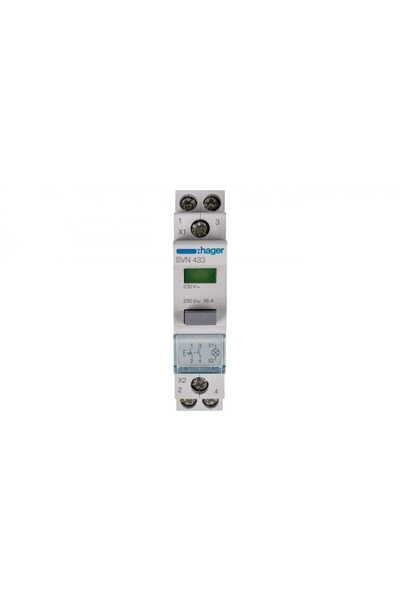 Hager Polo Pushbutton switch with green light 16A 2Z SVN433