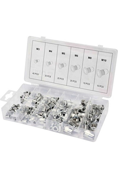 yato PIULIȚE NIT DIN ALUMINIU, set 150 bucăți, M3-M10