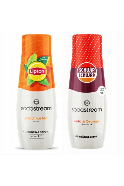 Other 2x Sodastream Lipton Ice Tea Piersică + Shwip Shwap Cola Sirop de Portocale