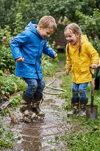 belixspor Unisex Children's Rain Boots with Plush Lining 26-35 Transparent Ca...